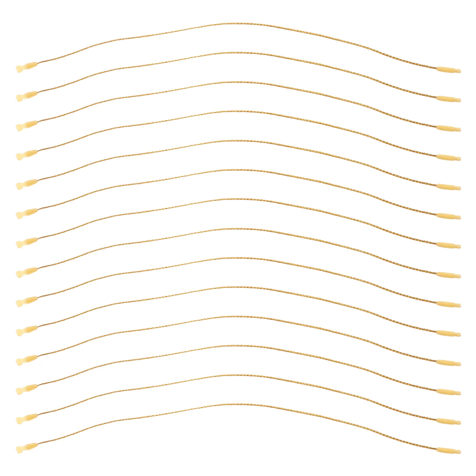 

100pcs Christmas Ball Hanging Ropes 20cm Golden Snap Fastener Polypropylene Tree Hooks Craft Ornament Hangers Ribbon String Card