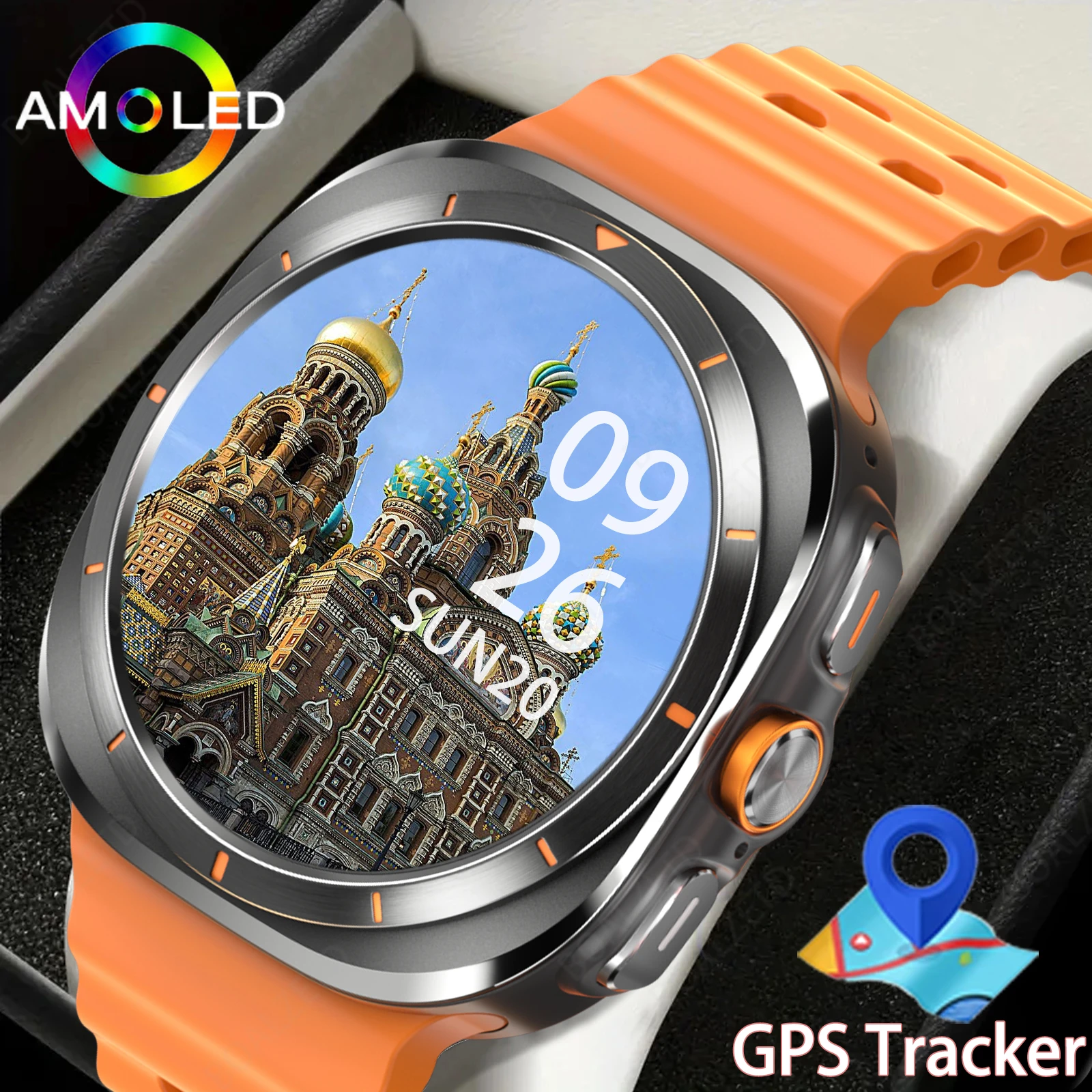 

New Watch 7 Ultra Smart Watch 3ATM Waterproof GPS Built-in Dual-band GNSS Compass Military Sport Smartwatch Woman For Samsung