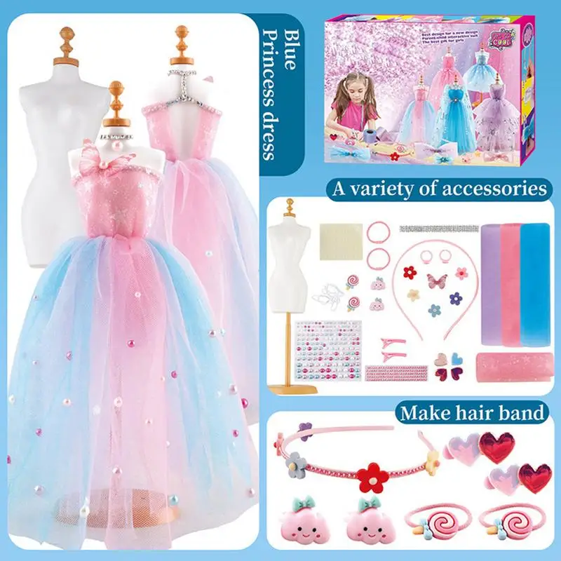 Clothes Design Kit Creative Dress Making Kit Girls Crafts Kit Children Clothes Design Kit For Home Kindergarten Nursery