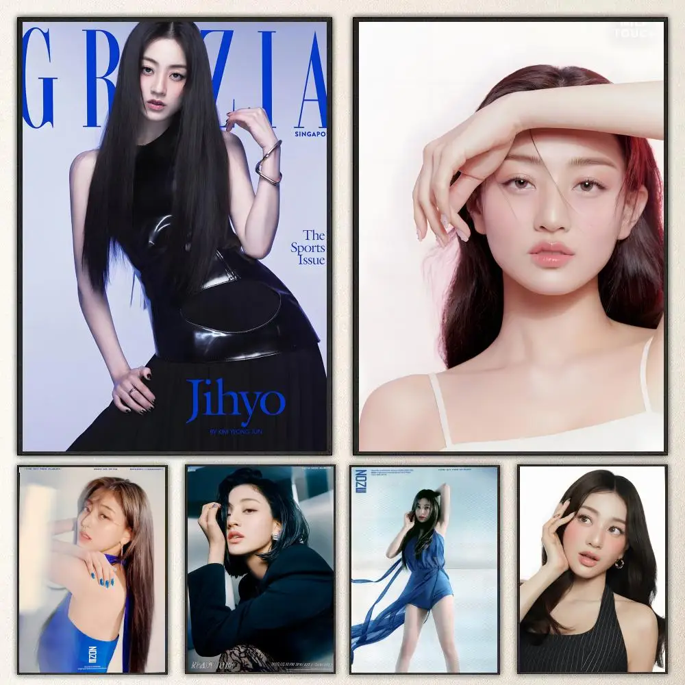 Singer Jihyo Poster Self-adhesive Art Waterproof Paper Sticker Coffee House Bar Room Wall Decor