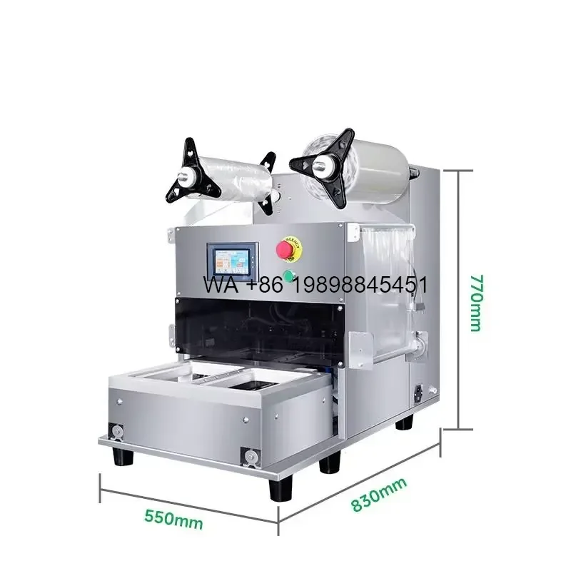 Wmwmnu for EV 271 Desktop Gas Flush Tray Sealer Packaging for Ready Meal Vegetable Meat Seafood Cheese