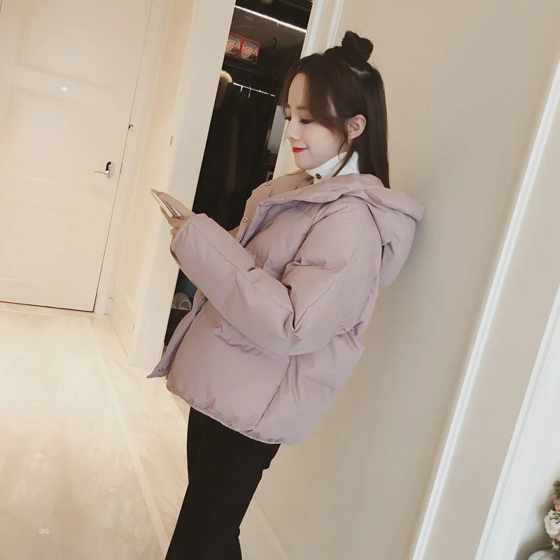 2022 Short Winter Female Coat Puffer Warm Quilted Jacket Women Loose Fashion Parka Casacos Outerwear Snow Wear Loose
