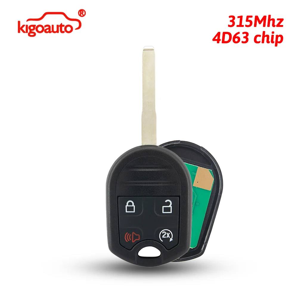 kigoauto Remote head key 4 button 315Mhz with 4D63 chip HU101 for Ford Escape Fiesta Transit 2016 2017 CWTWB1U793 OUCD6000022
