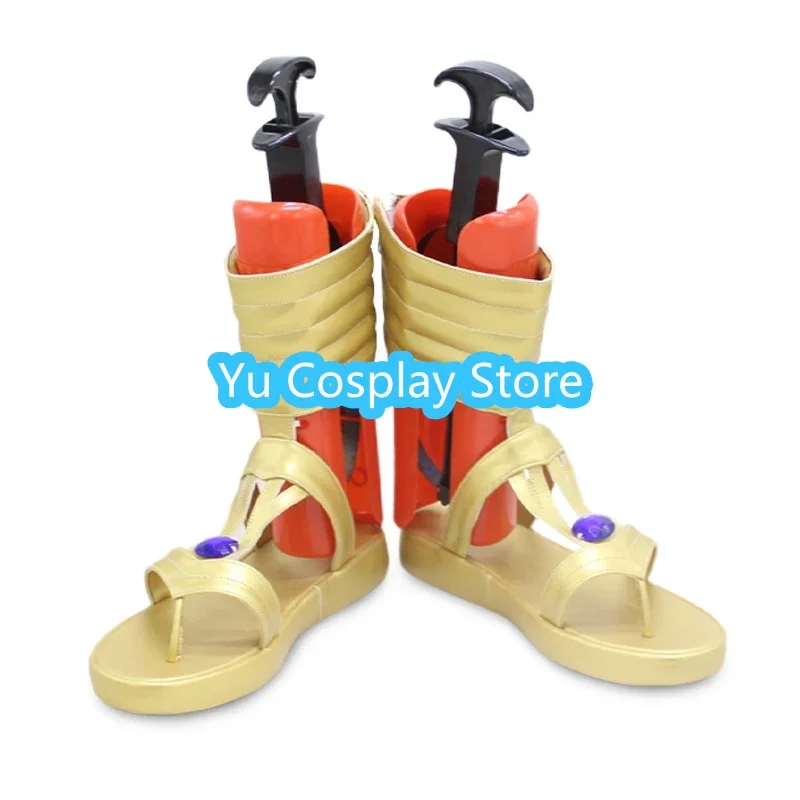 PU couro Cosplay sapatos, Jogo Identidade V Vidente, Botas de Halloween, Custom Made Prop