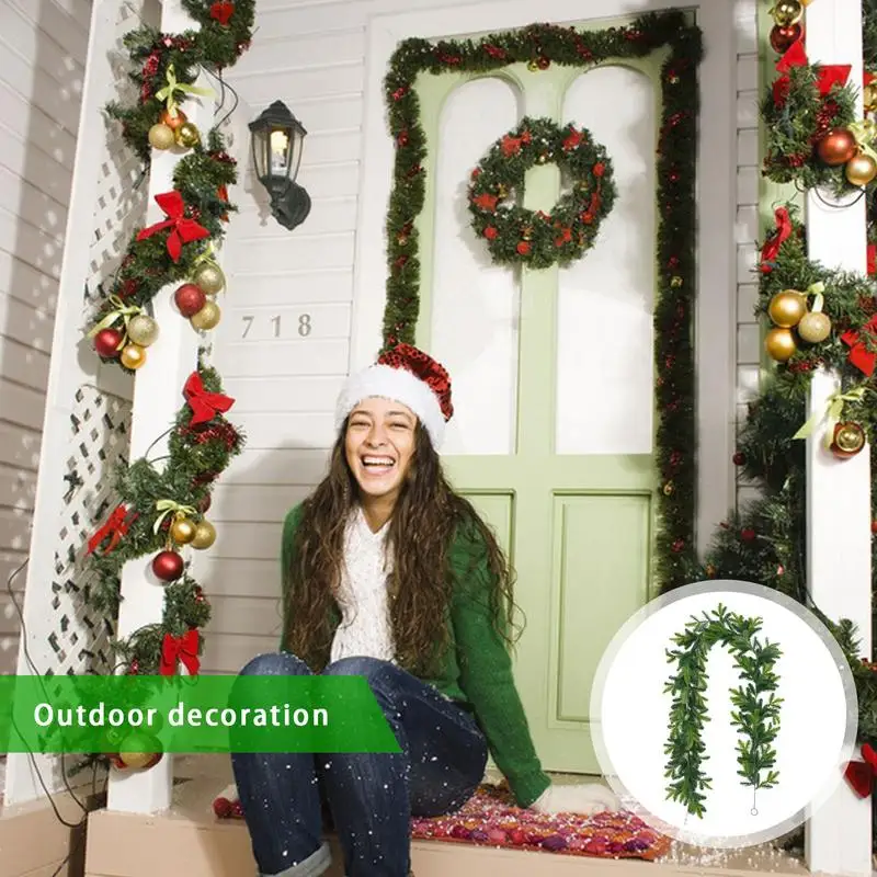 Cedar Garland Realistic Ornament Garland Christmas Table Decor Featuring Faux Pine Fireplace Garland For Door Frames Railings