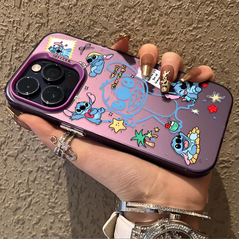 인기 만화 러블리 스티치 Y2K 삼성 갤럭시 S25 S24 S23 FE 울트라 엣지 플러스 4G 5G 낙하 방지 무광 백 커버 폰 케이스