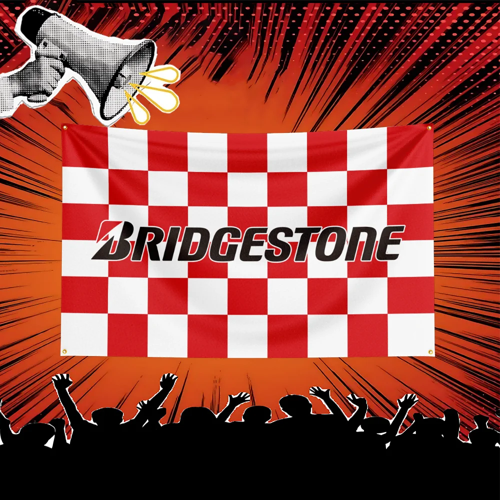Bridgestone Tires Auto Parts Flag 3x5 FT Polyester Banner For Garage Workshop Wall Decor Mechanic Gift