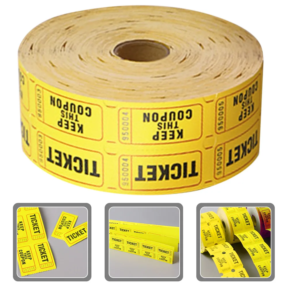 1000pc Lottery Machine Paper Tickets Red Raffle Election Bulk Event Party Labels view 5
