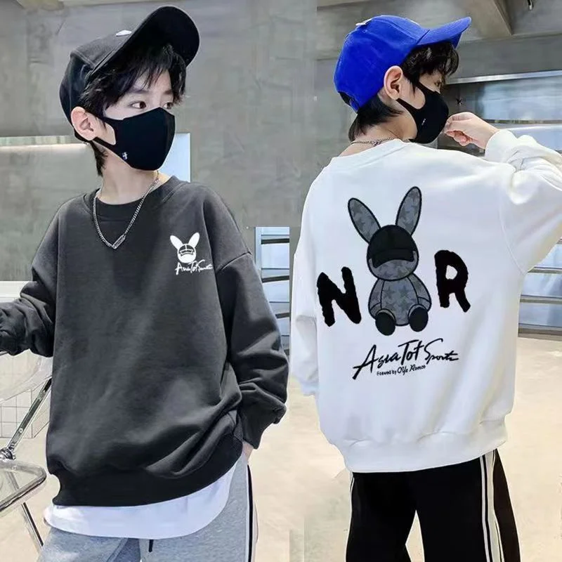 

Boys Hoodies Sweatshirts Cotton Tops Outwear 2024 Spring Autumn Kids Christmas Gift Teenagers Children's Clothing