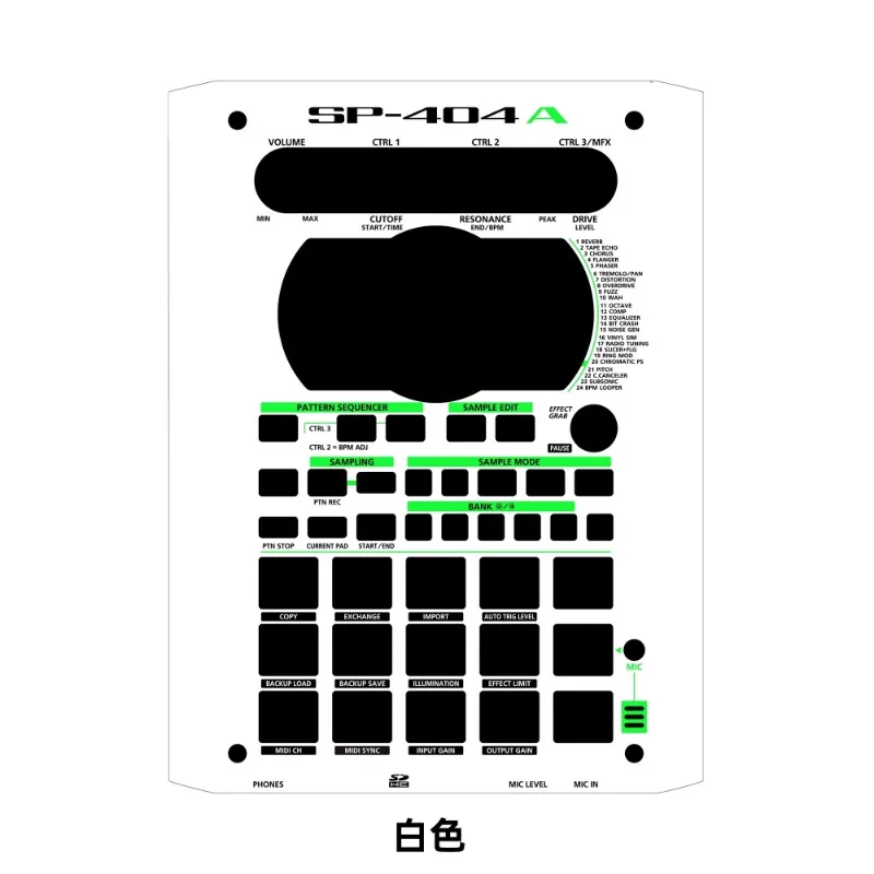 Filme do painel do amostrador Roland sp-404a, adesivo colorido Roland, pode ser personalizado