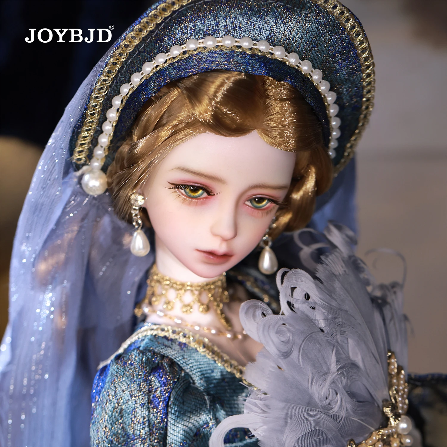 

Joybjd 1/4 Liore BJD Doll Full Set A Classical Court Lady French Cyan-Blue Outfit Ball-Jointed Art Doll