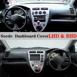 Suede Leather Dashmat Dashboard Cover Pad Dash Mat Carpet Car Accessories For Honda Civic Type-R UK-spec EP3 2002 2003 2004 2005