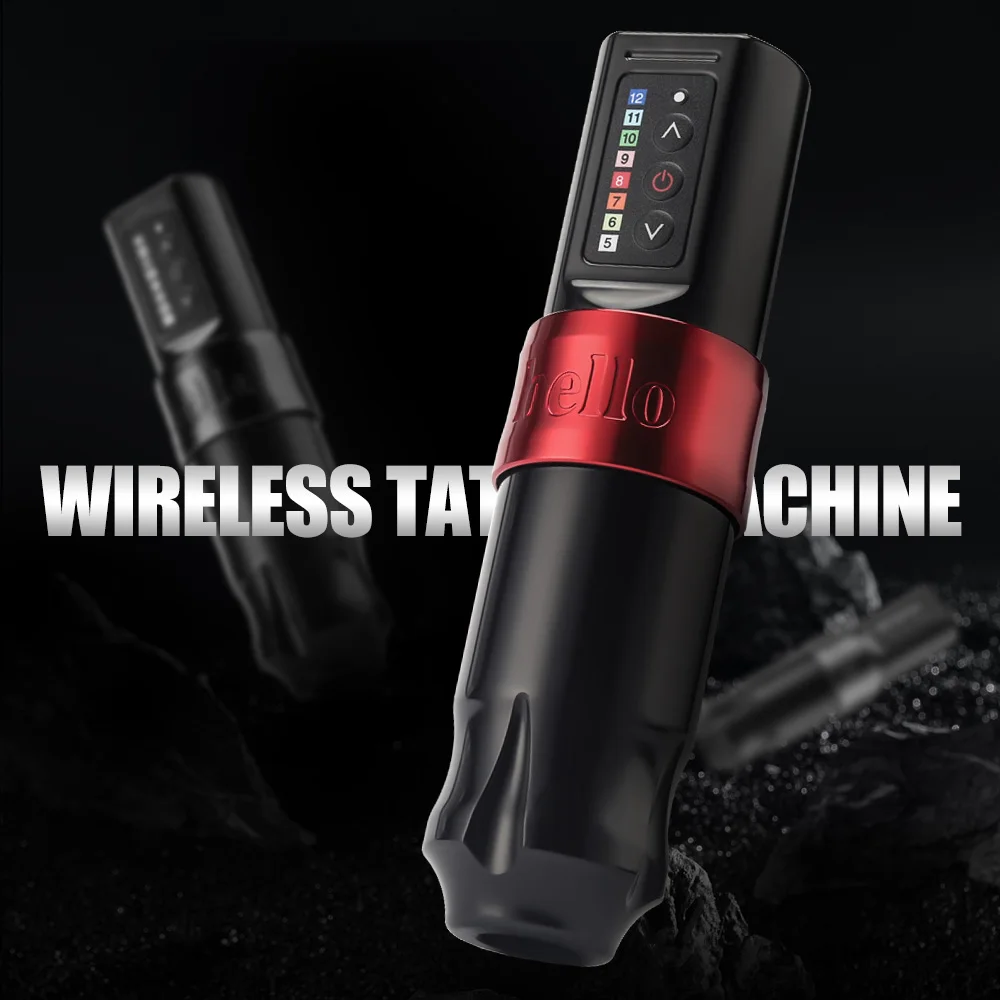 Tattoo Machine KISS OF DRAGON Professional Wireless Pen Strong Coreless Motor 2400 mAh Lithium Battery for Tattoo Artist