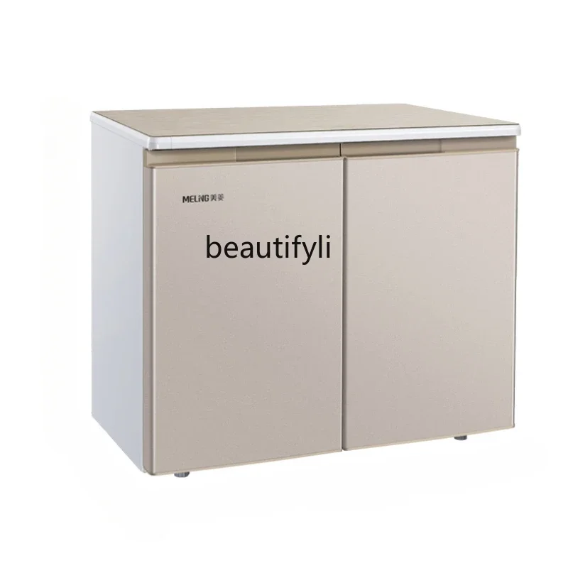 

Horizontal refrigerator household folio 2 doors air-cooled and frost-free small low refrigerator embedded under the counter