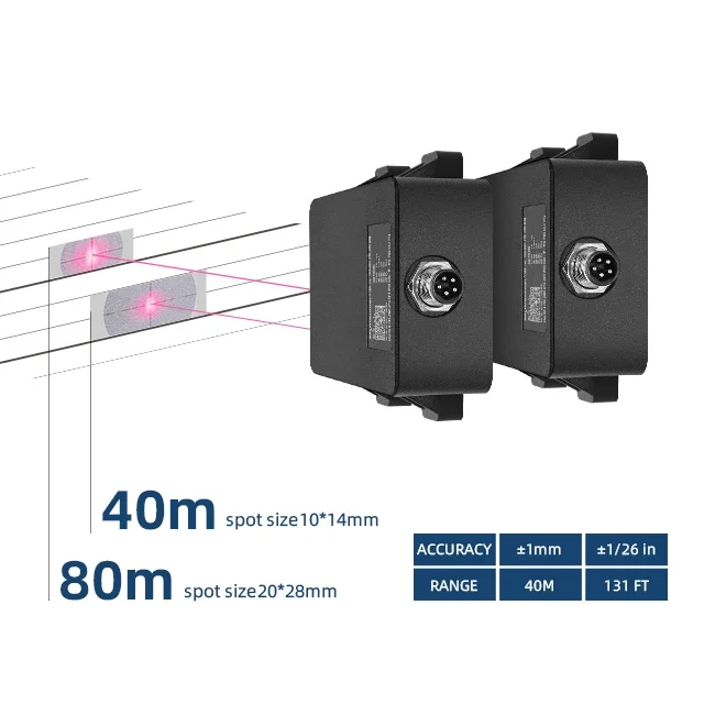 40m IP67 Laser Distance Module L4s Sensor With RS232 Interface Port