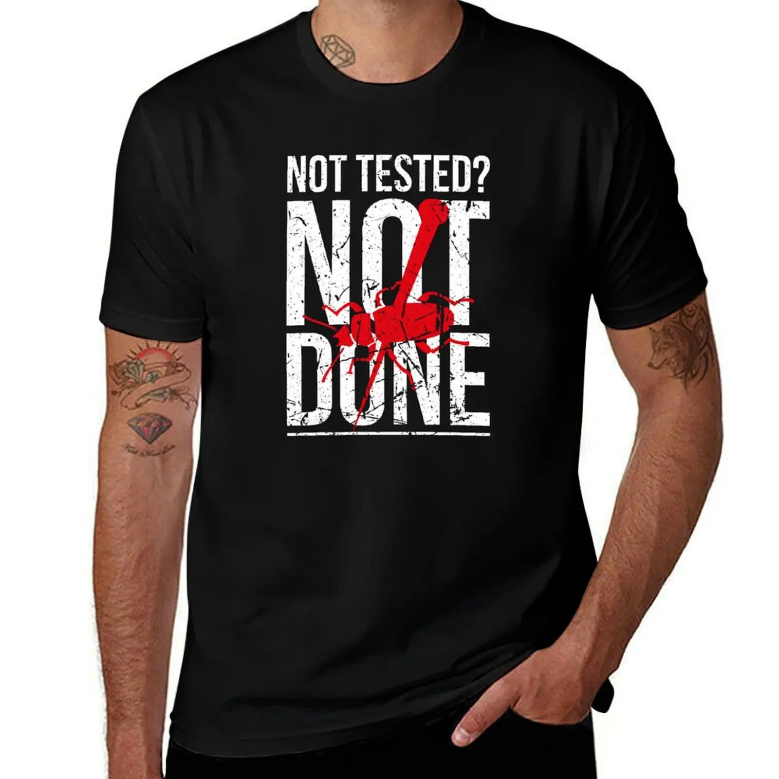Not Tested? Not Done QA Tester QC Engineer Software Testing T-Shirt Independence Day Short Sleeve T-Shirt