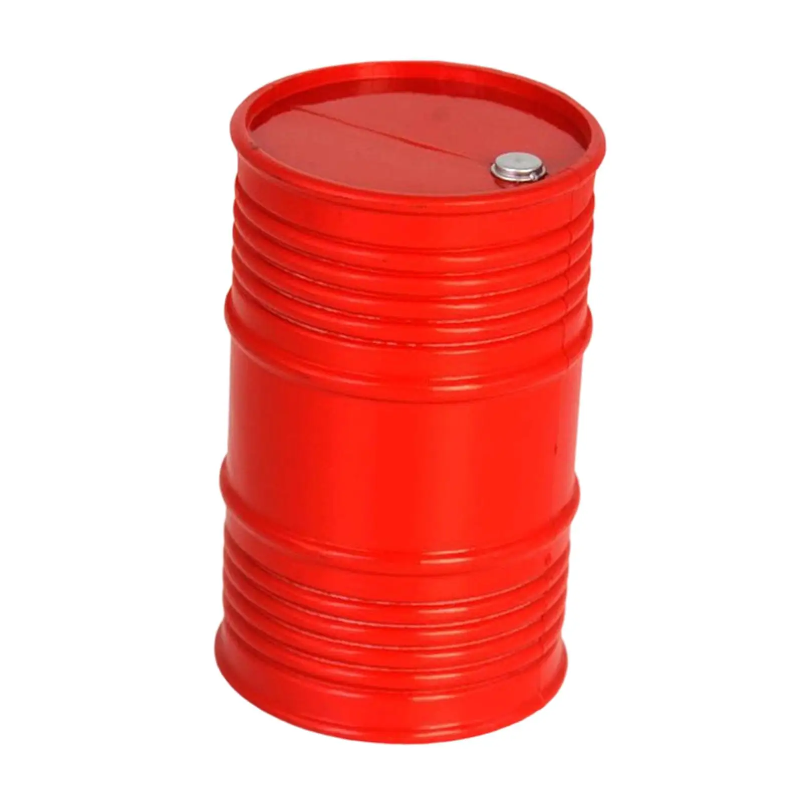 Mini Oil Drum Model, Simulation Decoration, 5.9cmx9.5cm Fuel Barrel, Oil Container for 1/8, 1/10, 1/12 RC Car Rock Crawler Decor