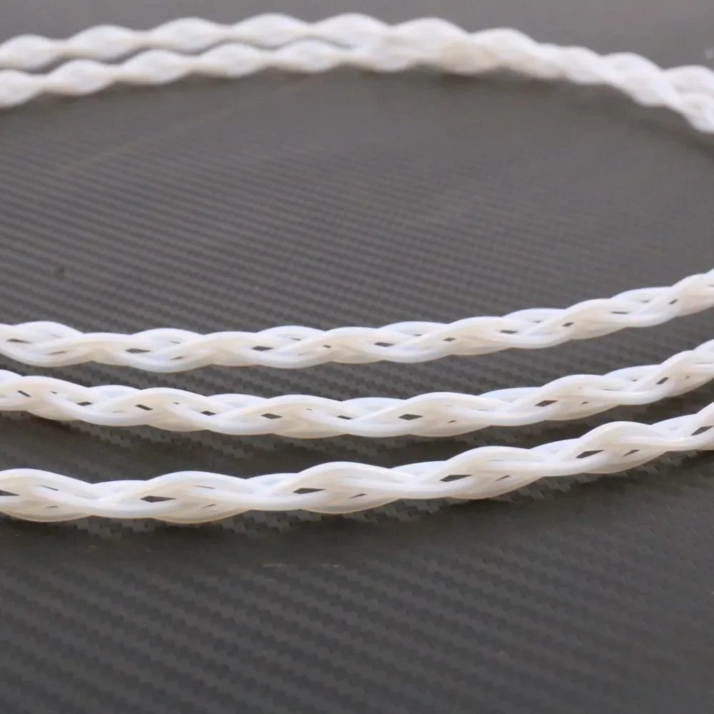 كابل HiFi بطول واحد من الفضة النقية الصلبة، كابل Litz مقاس 0.4 مم 4 أسلاك لكابل RCA الصوتي