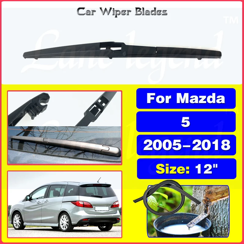 For Mazda 5 Mazda5 2005 - 2018 Car Rear Wiper Blades Windscreen Wipers Auto Windshield Clean Window Rain Brush 12