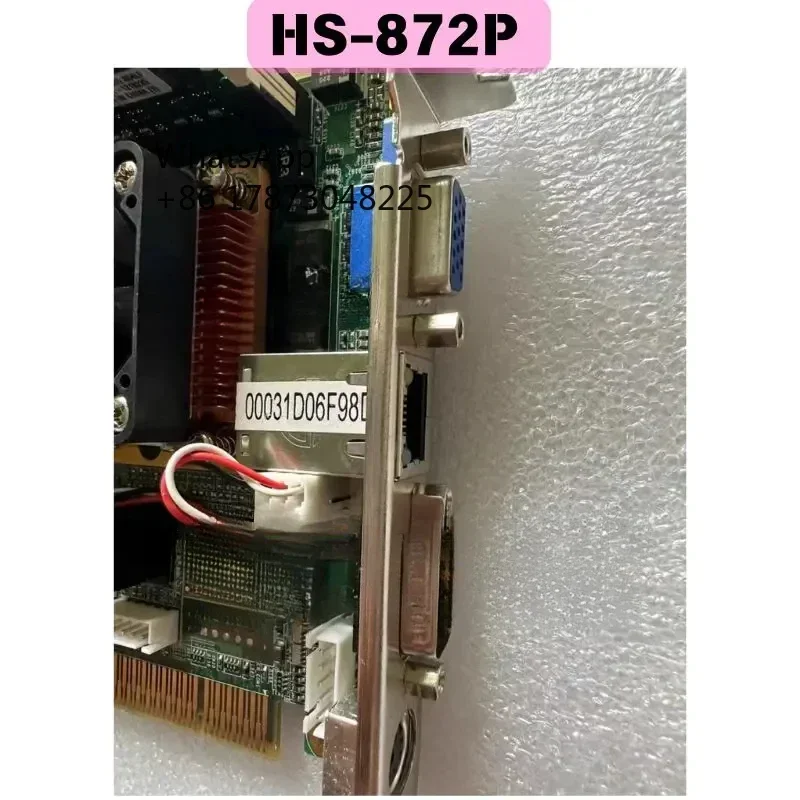 Used HS-872P industrial control equipment motherboard with dual network cards and CPU fan Control card Functional test OK