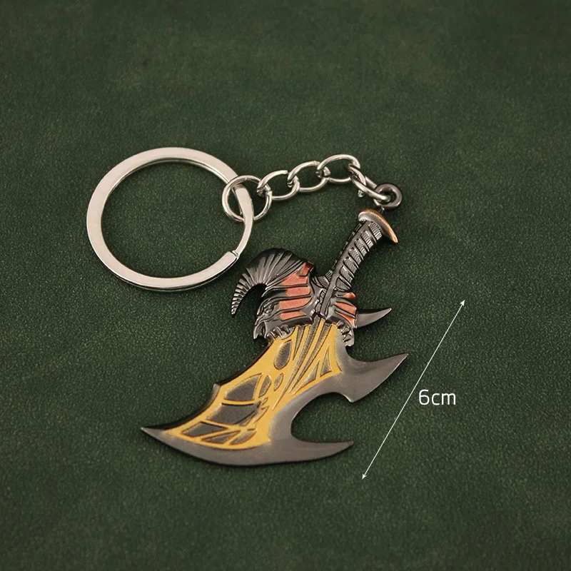 

Mini God of War 5 Game periphery Kratos Chaos Blade Exile Blade 6CM Weapon Keychain Model Collection Pendant Metal Weapons Toys