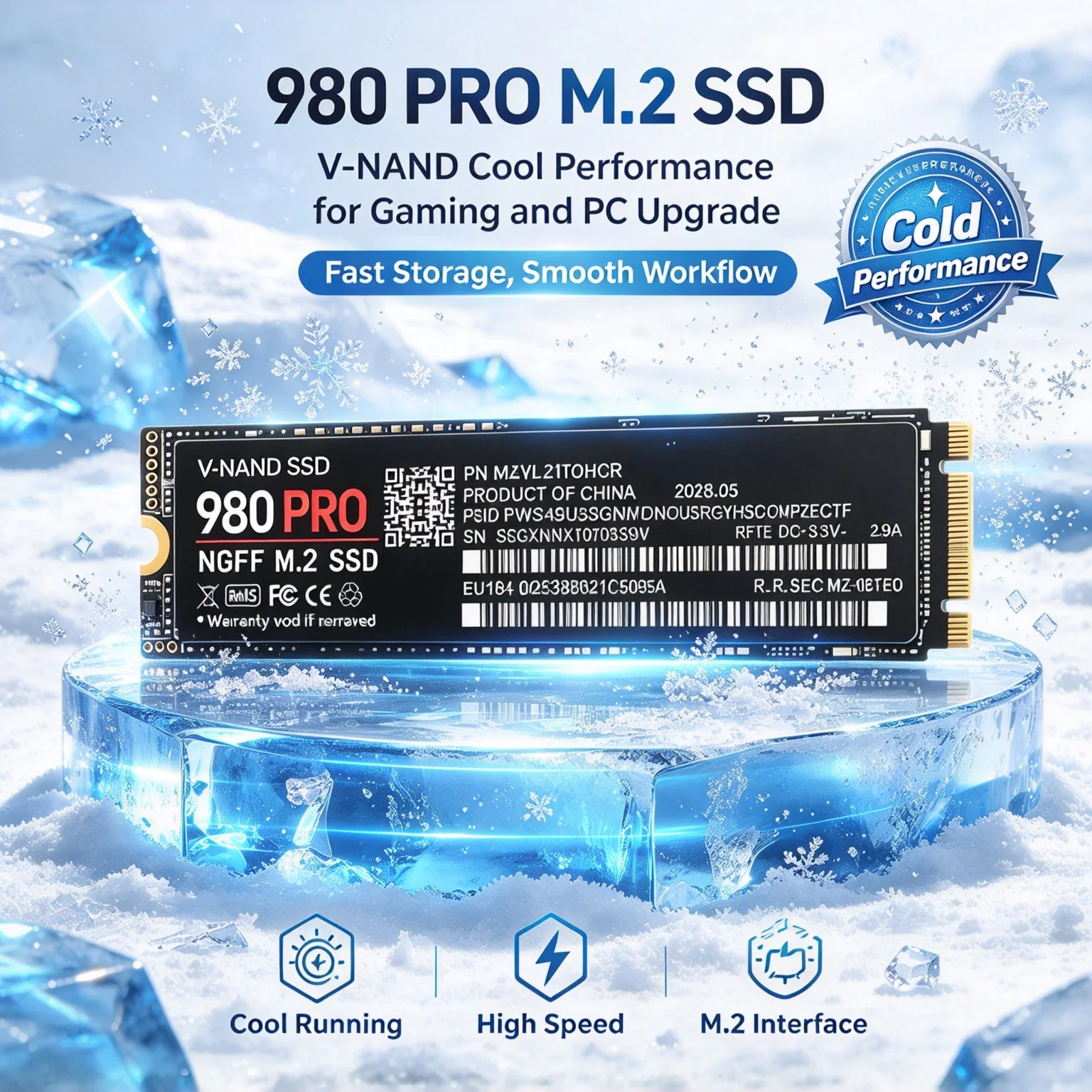 980 PRO M.2 NGFF SSD, SATA 3 Internal Solid State Disk, 4TB/2TB/500GB/1TB, for Laptop, Notebook