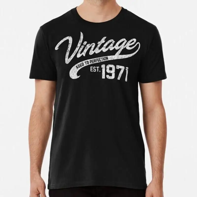 

Винтажная футболка «Сделано в 1971, размеры от 47 до 5XL в США»