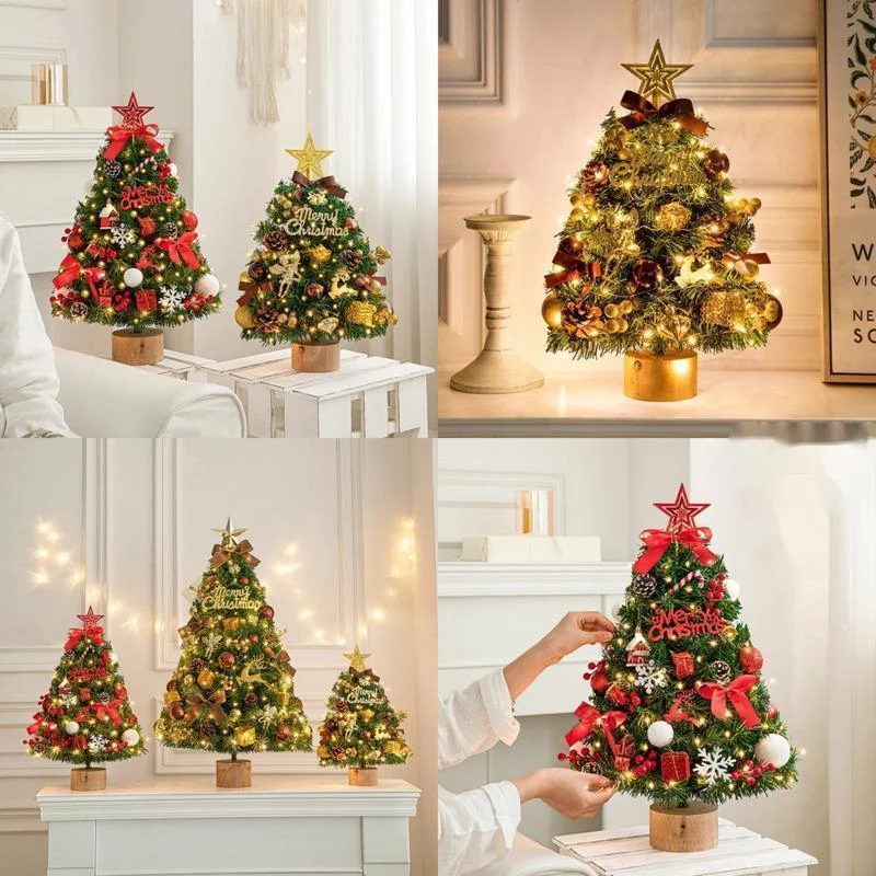 

Christmas 3D Tree Ornament Red Star Tabletop Christmas Tree Wood Base DIY Craft Kit Home Decoration Holiday Desktop Decor New