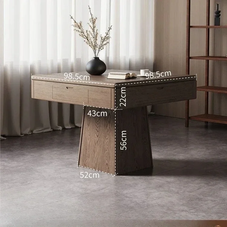 

New Chinese mahjong machine Automatic household all-in-one machine Mahjong table Dual-purpose solid wood multi-function