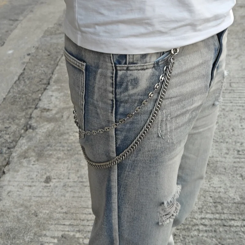 

2025 New Model Stainless Steel Pants Chain Fashionable Men And Women Rock Party Jeans Accessories Hip Hop Keychain Birthday Gift