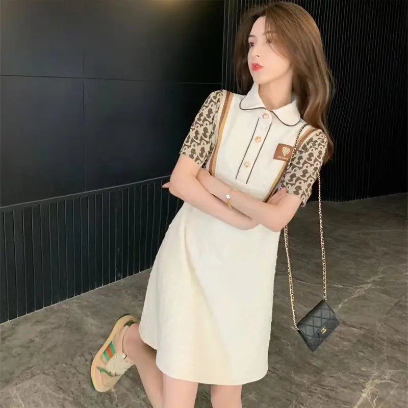 Polo Dress Women\'s Summer 2024 New Elegant and Elegant Women\'s Elegant Style, Advanced and Western Style, Age Reducing Dress