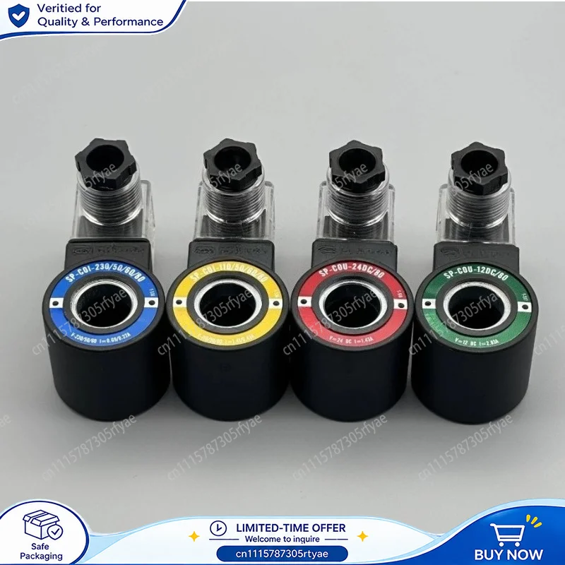 Solenoid Valve Coil SP-COI-110 SP-COI-230 50 60 80 Inner Diameter 18mm Height 39mm Replacement Electromagnetic Valve Coil