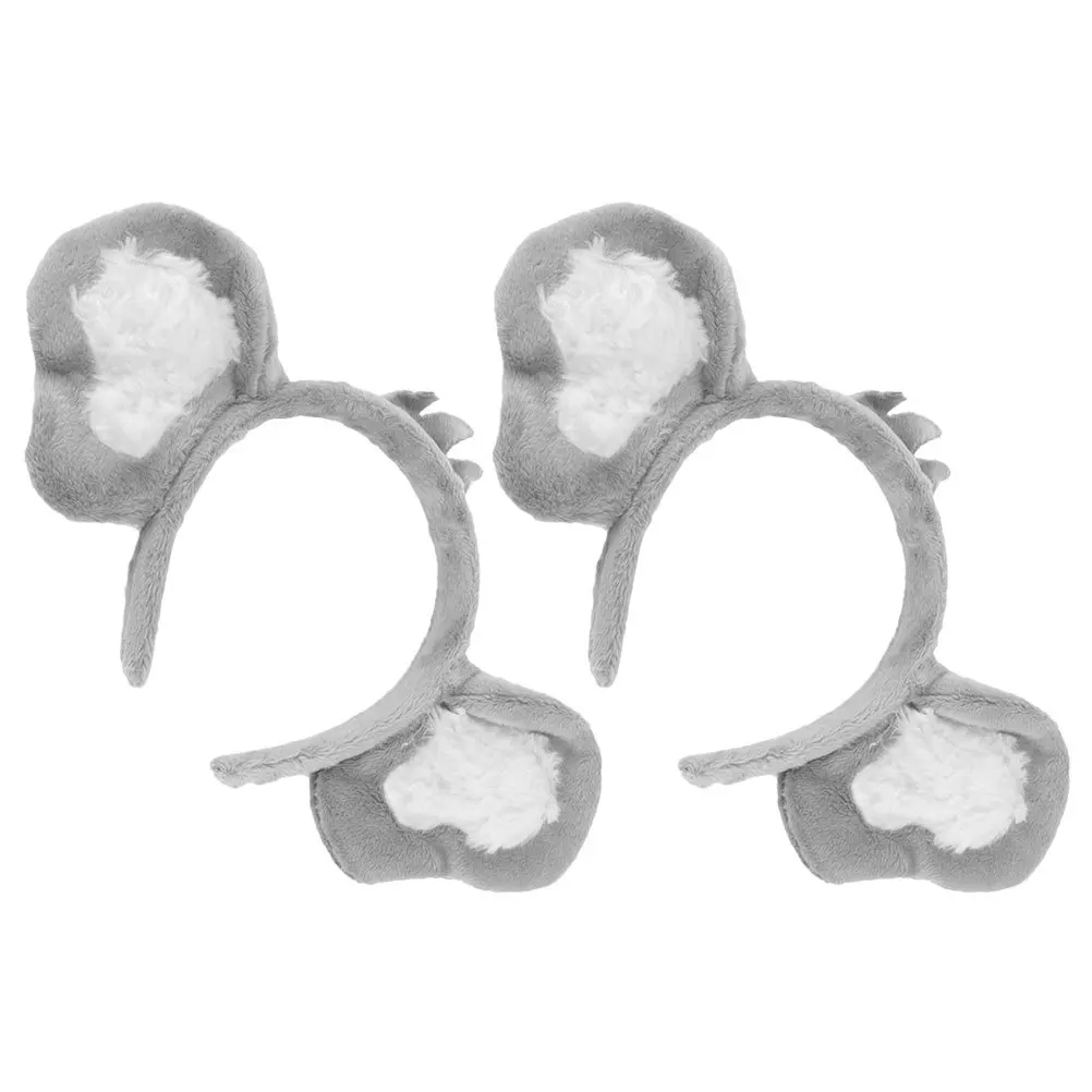 

2pcs Koala Headband Animal Ears Hair Accessories For Women Festival Party Cosplay Photo Props Spa Makeup Face Washing