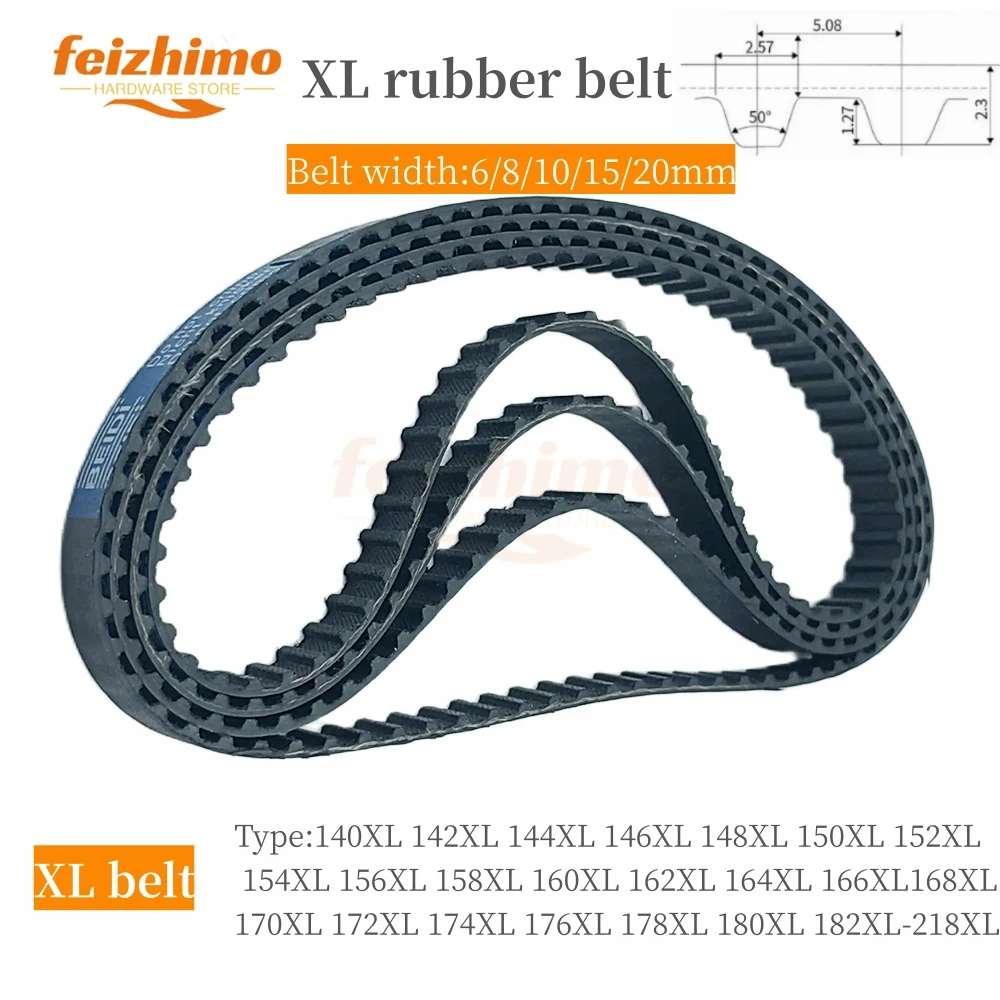 

XL High Torque Rubber Timing Belt Width 6/8/10/15/20mm ,Model number 140XL 142XL 144XL 146XL 148XL 150XL 152XL 154XL 156XL-218XL