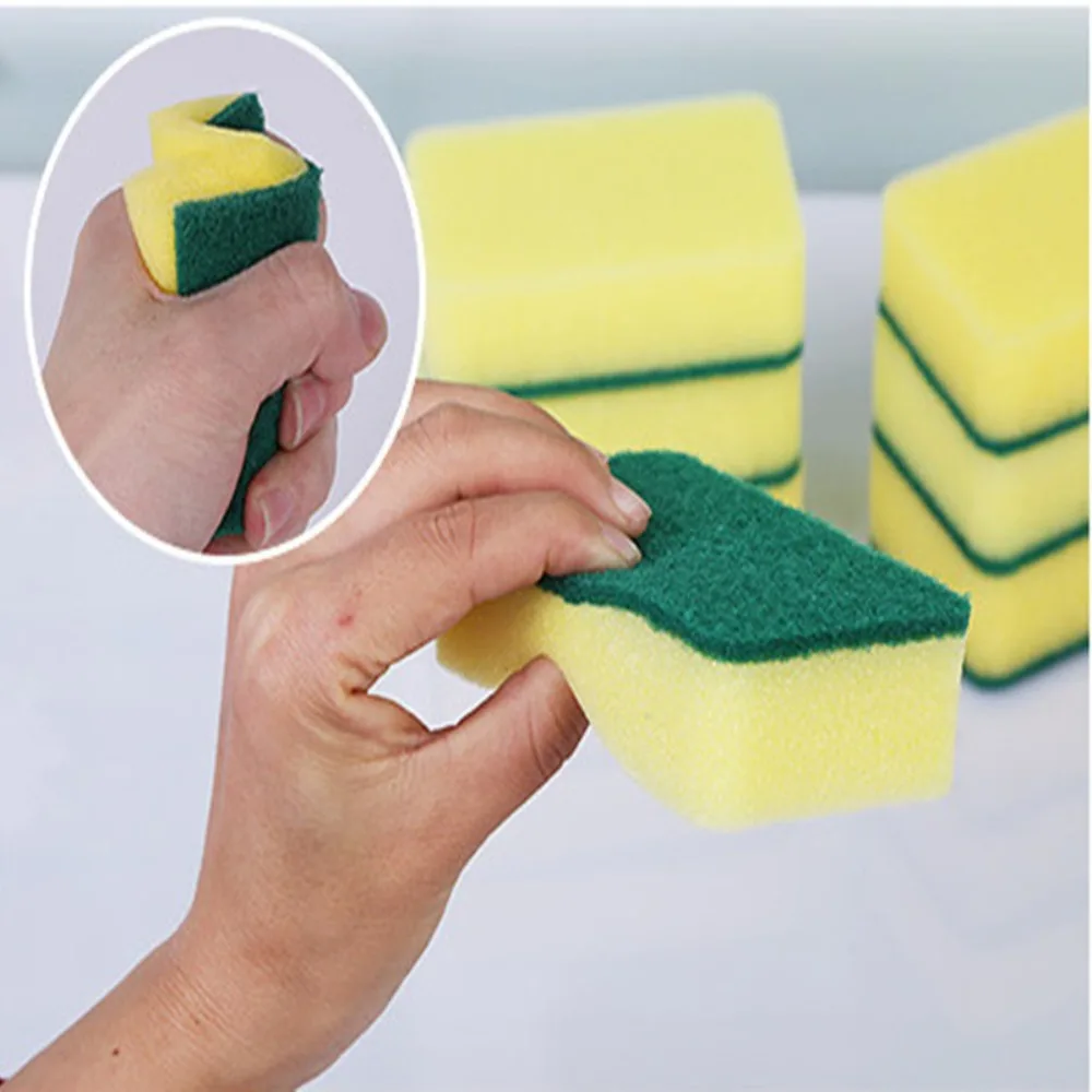 Dishwashing Sponge Double Sided Cleaning Magic Wipe Kitchen Reusable Cleaning Decontamination Artifact