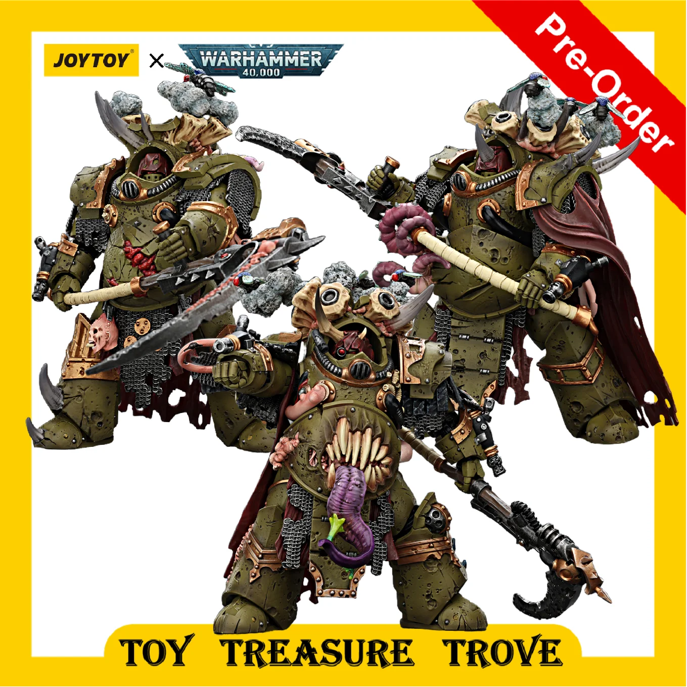 

[Pre Order] JOYTOY Warhammer 40k 1/18 Action Figures Death Guard Deathshroud Terminator Champion & Deathshroud Terminator 1 2