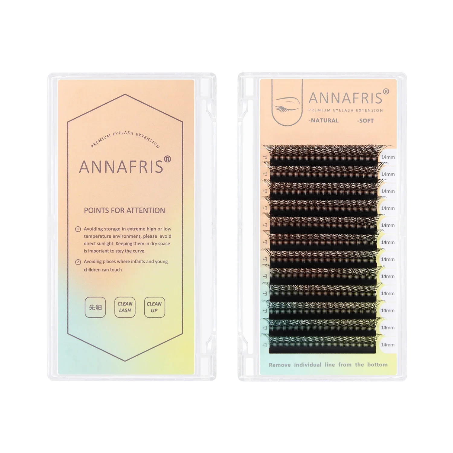 ANNAFRIS  2Tips 3D W Black Eyelash Extension Premade Volume Fans Natural Soft 6D W Shape Automatic Flowering Bloom False Lashes