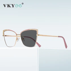 VKYEE Anti-blue Light Cat's Eye Frames Reading Glasses Ladies Fashion Myopia Hyperopia photochromic Customizable Lenses PFD3106