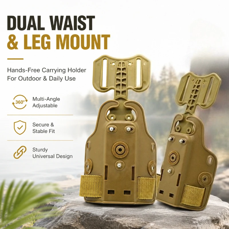 Reinforced Plastic Sand Color Leg Mount Bracket Multi Gear Positioning Sturdy Strap Fixed Hobby Supply