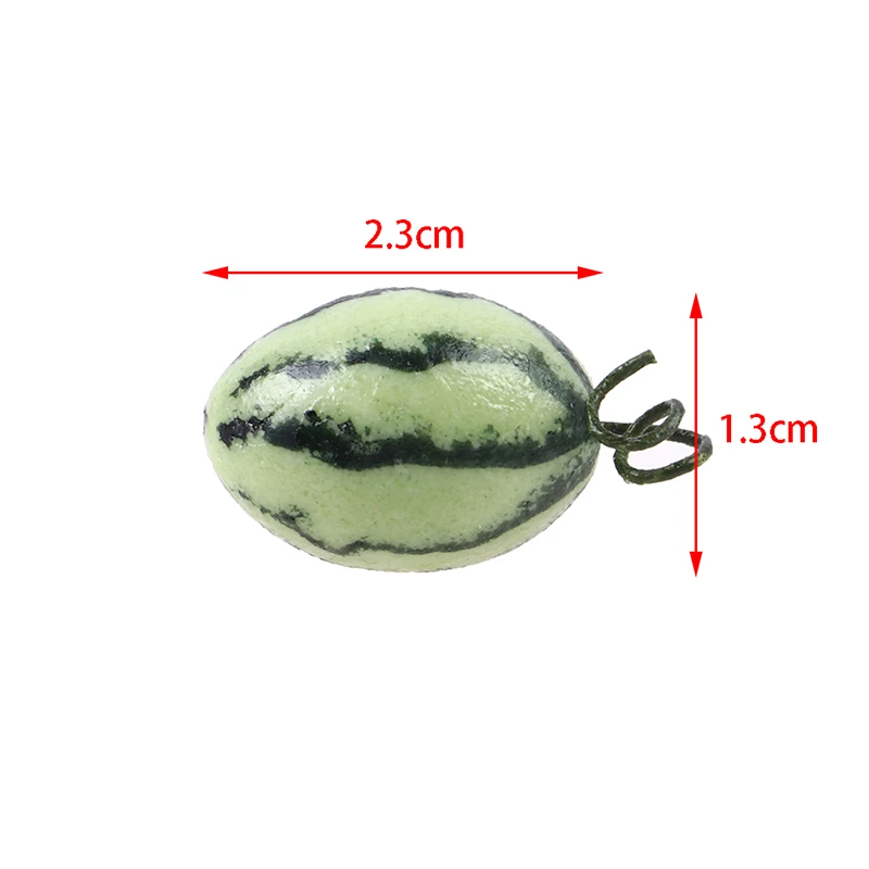 Mini estatua de sandía Artificial de resina de fruta, 1 unidad, para decoración de casa de muñecas