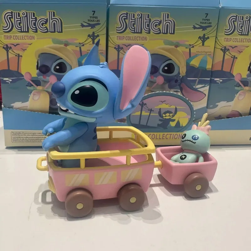 MINISO Disney Stitch Swim Series Blind Box Stitch Ornament Anime Figure ragazzi ragazze Cute Mystery Box Gift