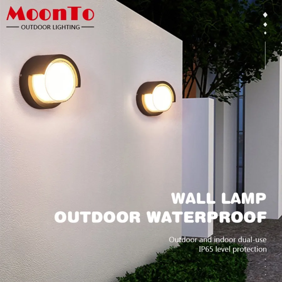 Lámpara de pared LED para exteriores IP65 impermeable jardín porche patio lámpara interior dormitorio balcón pasillo luz decorativa AC85-265V