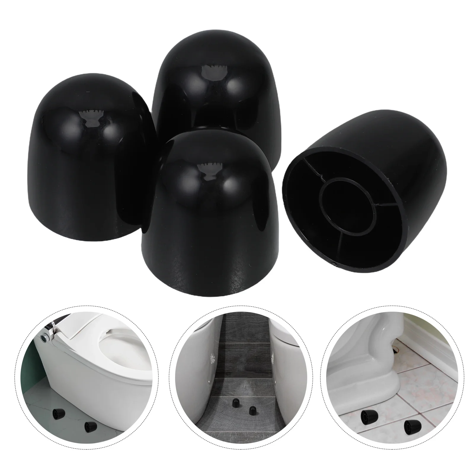 

4Pcs Toilet Bolt Caps Decorative Universal Floor Bolt Covers for Bathroom Base Screw Concealment Easy Install Tool-Free Set