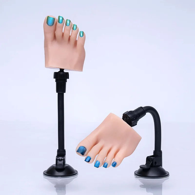 Nail Silicone Practice Finger Tool With Joints Bendable Silicone Fake Foot For Nails Diy For Model Training Accesories