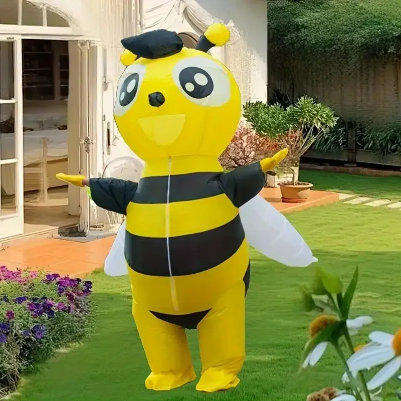 

Надувной костюм пчелы для взрослых, Хэллоуин, Пасха, косплей/блестящий костюм, уличное шоу, сезонное праздничное украшение