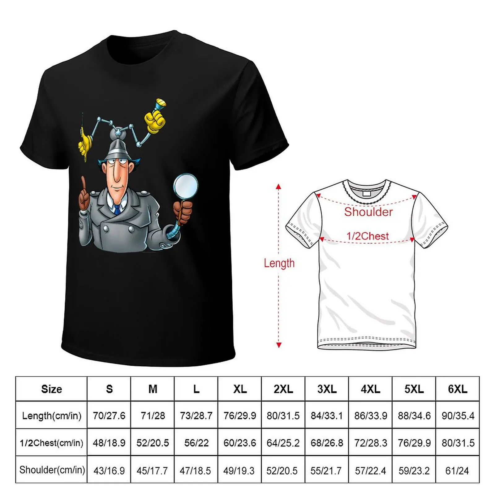 Inspector Gadget Adult 08 T-Shirt Basic Breathable Solid Color T-Shirt