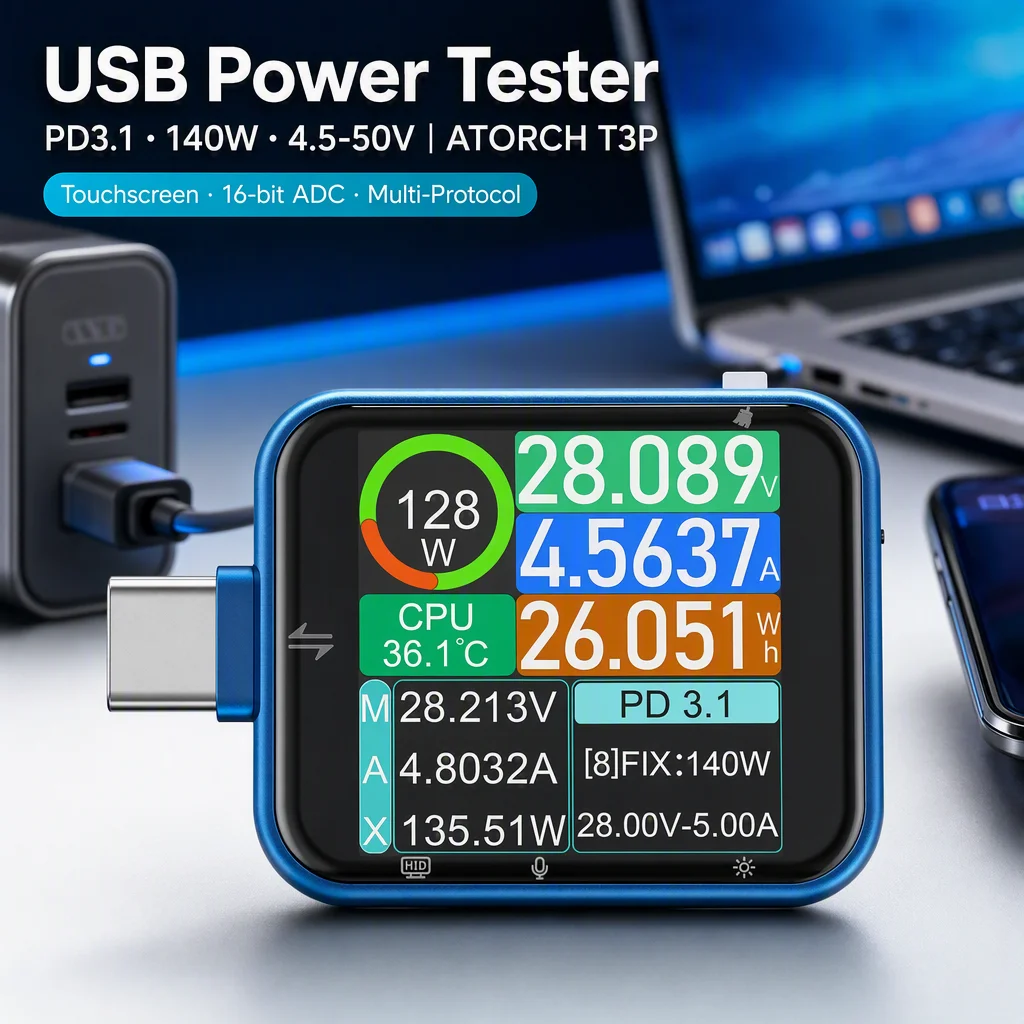 Logic Analyzer Usb - ATORCH T3P – analizator zasilania USB
