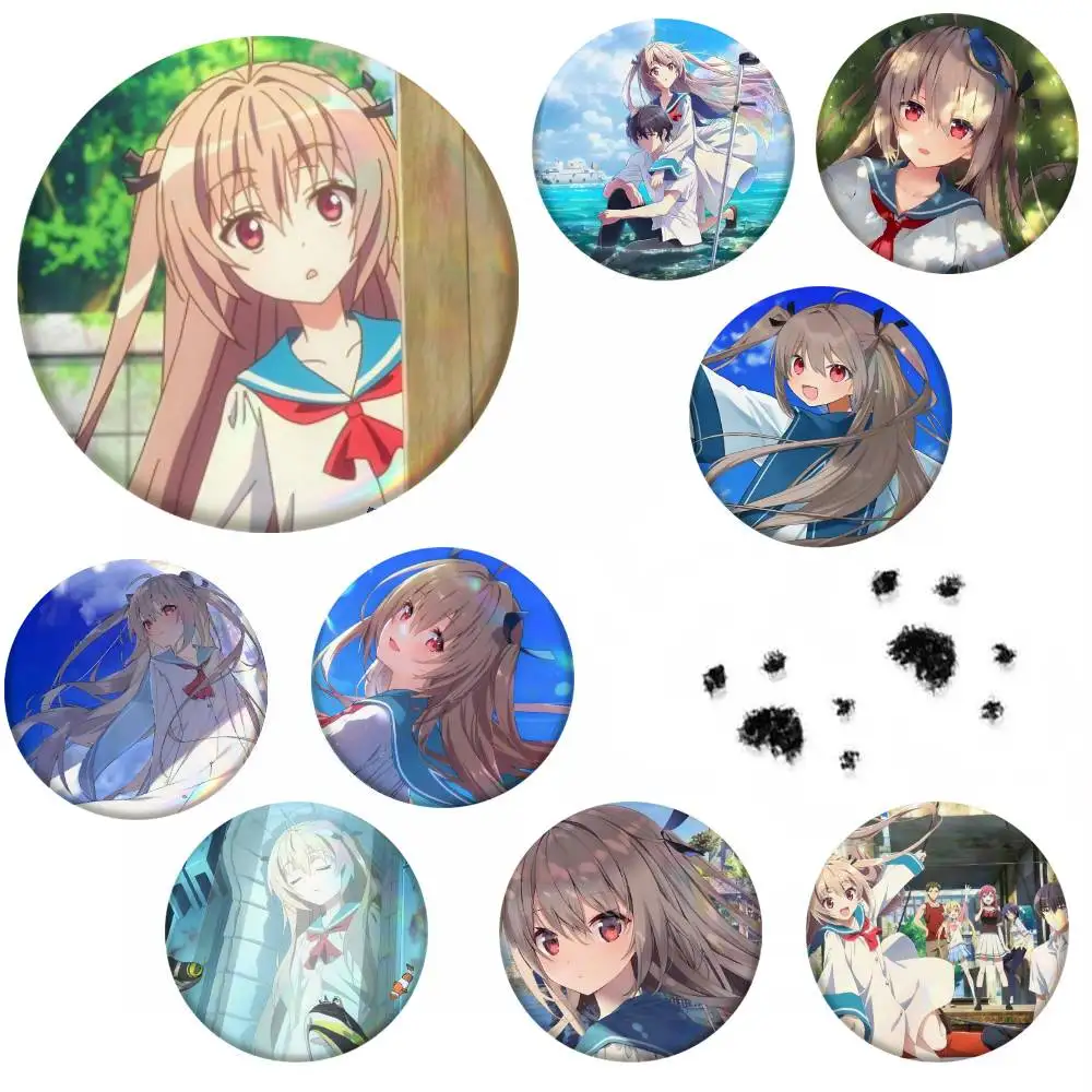 Anime Atri My Dear Moments Badge Tinplate Meme Round Brooch For Hat Bag Creative Lapel Jewelry Accessories Gifts