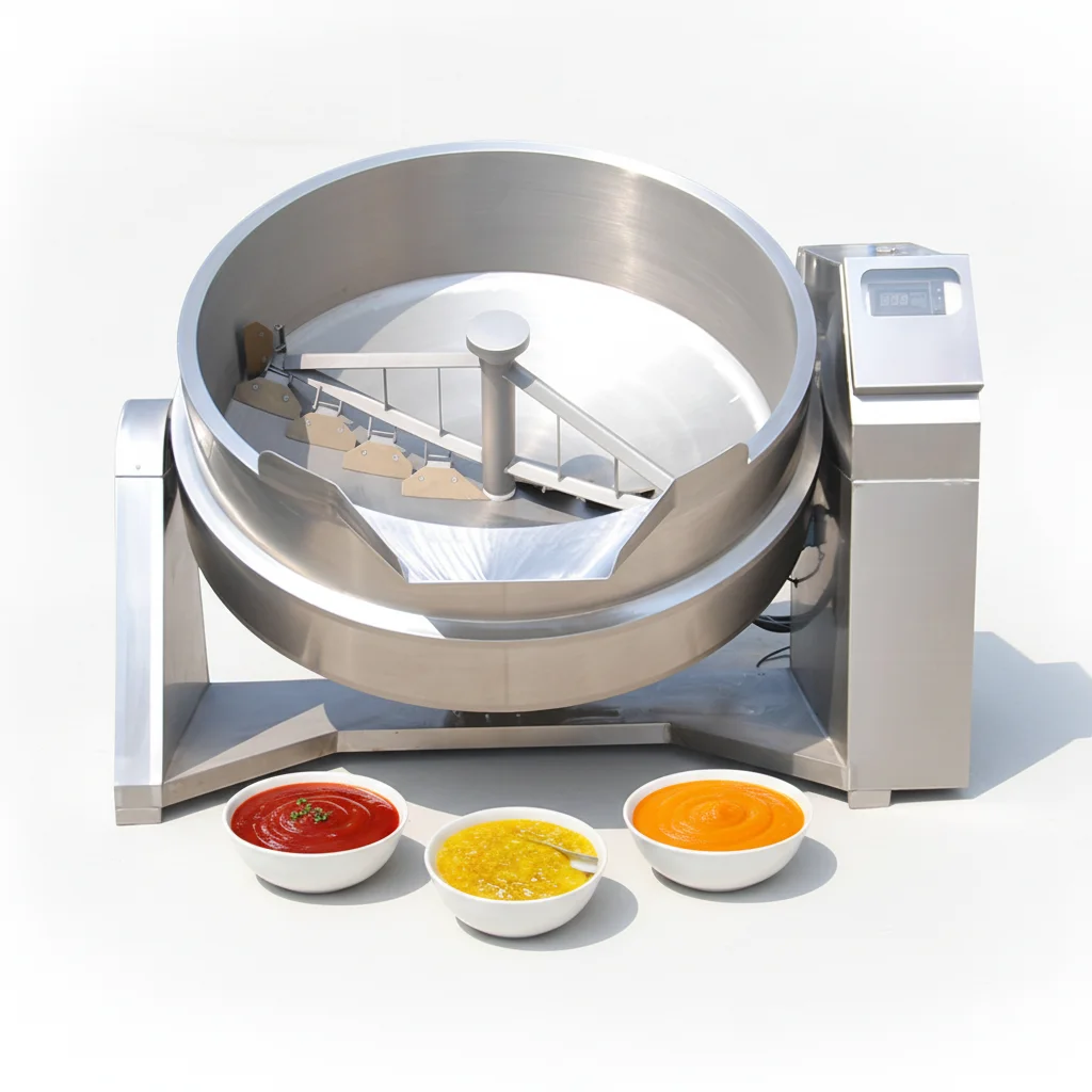 Automatic Planetary Stirring Pot Industrial Cooking Mixer Thermal Oil Heating Double Jacketed Kettle With Agitator
