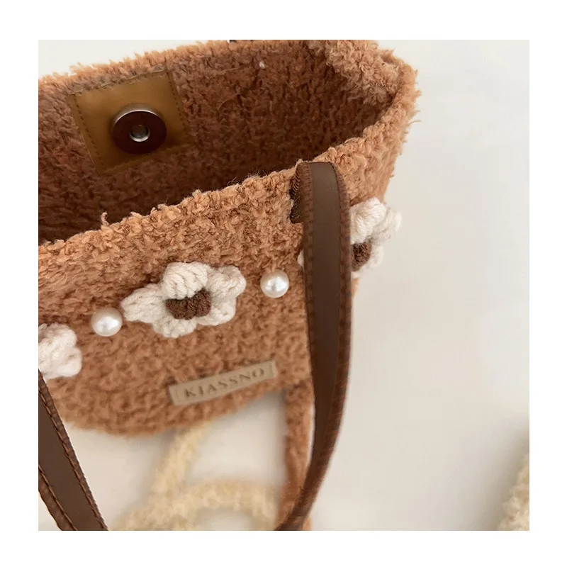 2025 Spring New Fashion Baby Girl Shoulder Bag Cute Flower Crossbody Bag For Kids Boys Girls Woven Handbag Travel Outing